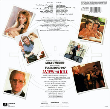 A View To A Kill Original Motion Picture Soundtrack rear sleeve