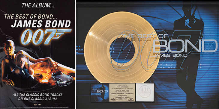 The Best of Bond. James Bond 1999 poster/2002 Gold Disc Award