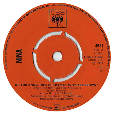 Do You Know How Christmas Trees Are Grown? Nina 45rpm single