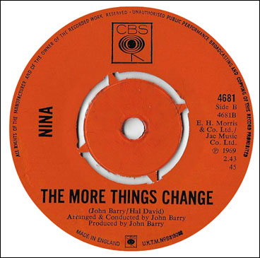 ‘The More Things Change’ Nina 45rpm single