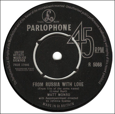 ‘From Russia With Love’ Matt Monro 45rpm single