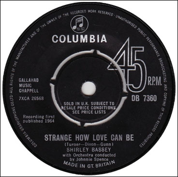 ‘Strange How Love Can Be’ Goldfinger B-side 45prm single