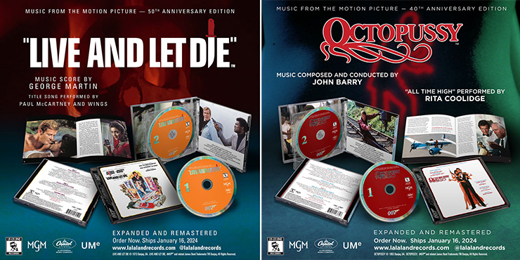 La-La Land Records Live And Let Die/Octopussy two-disc CDs