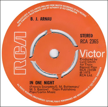  ‘In One Night’ 45rpm single
