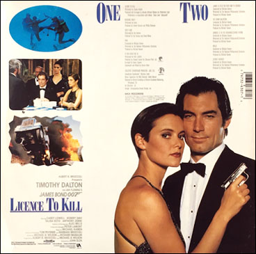 Licence To Kill Original Motion Picture Soundtrack USA rear sleeve