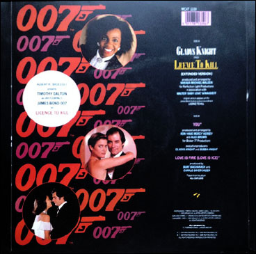 Licence To Kill 12" single alternate back cover