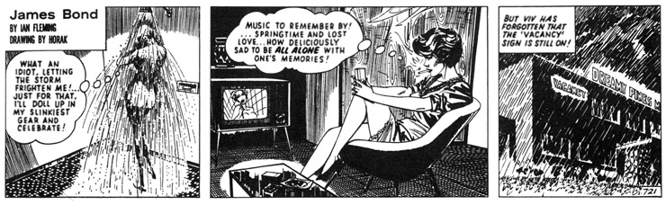 THE SPY WHO LOVED ME Strip #721 drawn by Horak as it appeared in the Daily Express