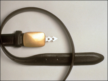 Leather Belt with Concealed Piton Gun