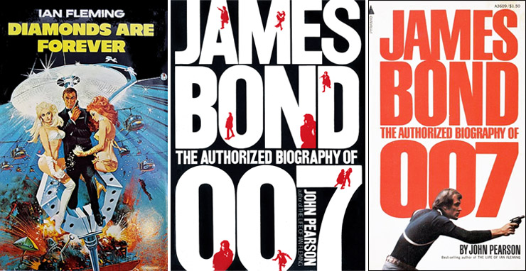 DIAMONDS ARE FOREVER Book Club hardcover edition/James Bond The Authorized Biography of 007 by John Pearson