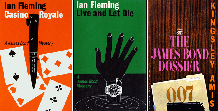 CASINO ROYALE & LIVE AND LET DIE Macmillan 2nd printing/The James Bond Dossier Signet Paperback