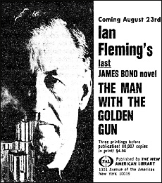THE MAN WITH THE GOLDEN GUN newspaper avdertisement