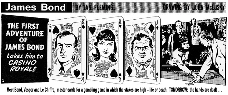 CASINO ROYALE Daily Express comic strip panel #1 drawn by John McLusky