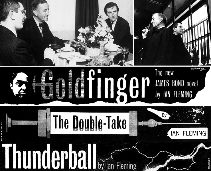 Len Deighton, Ian Fleming & Raymond Hawkey | Raymond Hawkey Daily Express graphic panels