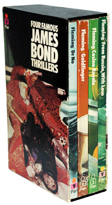 FOUR FAMOUS JAMES BOND THRILLERS Box Set 1973 side view