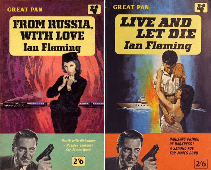 FROM RUSSIA, WITH LOVE  PAN Paperback G229/LIVE AND LET DIE GP83 cover artwork by Pat Owen