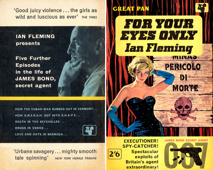 FOR YOUR EYES ONLY PAN Paperback G551 cover artwork by J. Oval (Benjamin Ostrick)