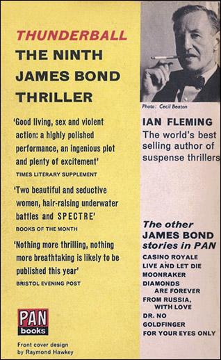 PAN THUNDERBALL paperback rear cover