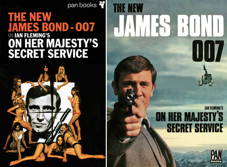 ON HER MAJESTY'S SECRET SERVICE film tie-in paperback and PAN Books poster