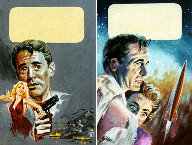 CASINO ROYALE &  MOONRAKER Sam Peffer rough paintings