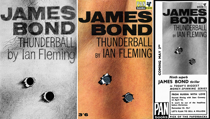 THUNDERBALL concept and final cover by Raymond Hawkey