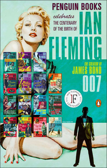 Penguin Books Ian Fleming Centenary paperbacks poster