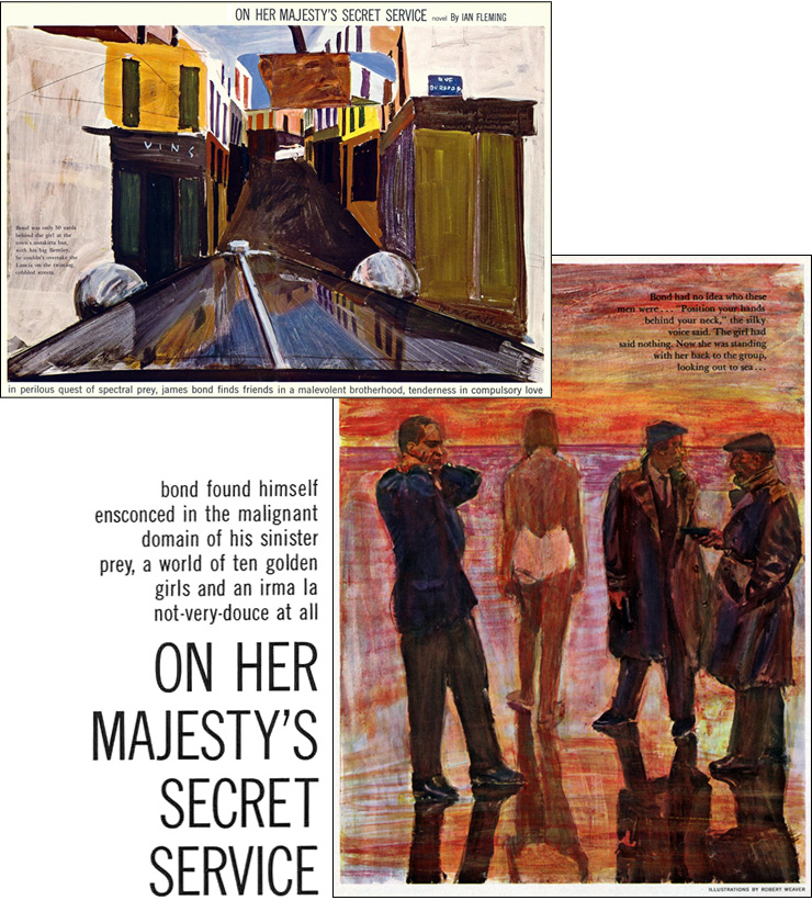 PLAYBOY - ON HER MAJESTY'S SECRET SERVICE illustrated by Robert Weaver