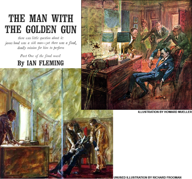 THE MAN WITH THE GOLDEN GUN illustrated by Howard Mueller/Unused artwork by Richard Frooman