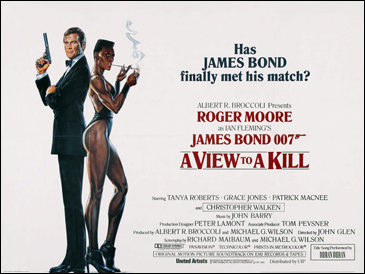 A View to A Kill (1985) Advance quad-crown poster