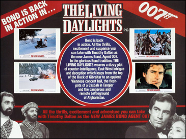 Marler Haley The Living Daylights quad-crown poster