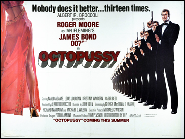 Octopussy (1983) Advance quad-crown poster