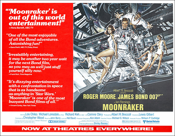 Moonraker US subway poster review style