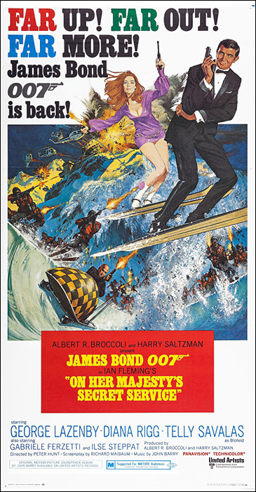 On Her Majesty's Secret Service US Three-Sheet