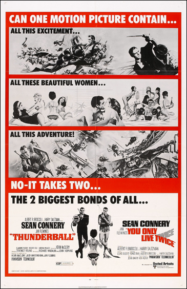 Thunderball/You Only Live Twice One-Sheet