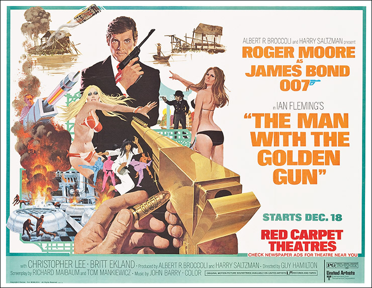 The Man With The Golden Gun US subway poster