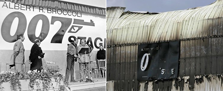 1985 reopening of the Albert R. Broccoli 007 Stage & 2006 fire damage