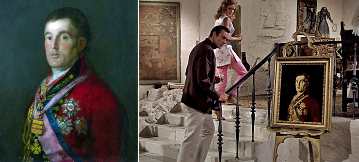 Goya's portrait of The Duke of Wellington | The portrait seen in Dr. No (1962) Sean Connery as James Bond
