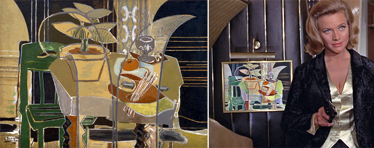 L'olivier pres de l'éstaque (1906) by French artist Georges Braque seen in Goldfinger (1964)