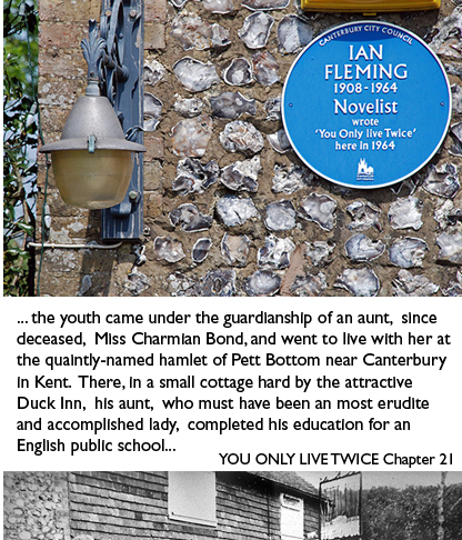 Ian Fleming's blue plaque at The Duck Inn