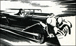 John McLusky's version of Bond's Bentley from the MOONRAKER comic strip