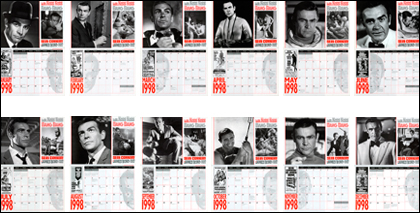 Mr. Kiss Kiss Bang Bang - Sean Connery as James Bond 007 1998 Calendar