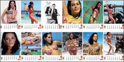 007 MAGAZINE BOND GIRLS of the 1960s MARTINE BESWICKE Limited Edition 2019 Calendar