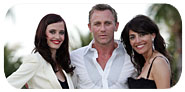 Eva Green, Daniel Craig and Caterina Murino