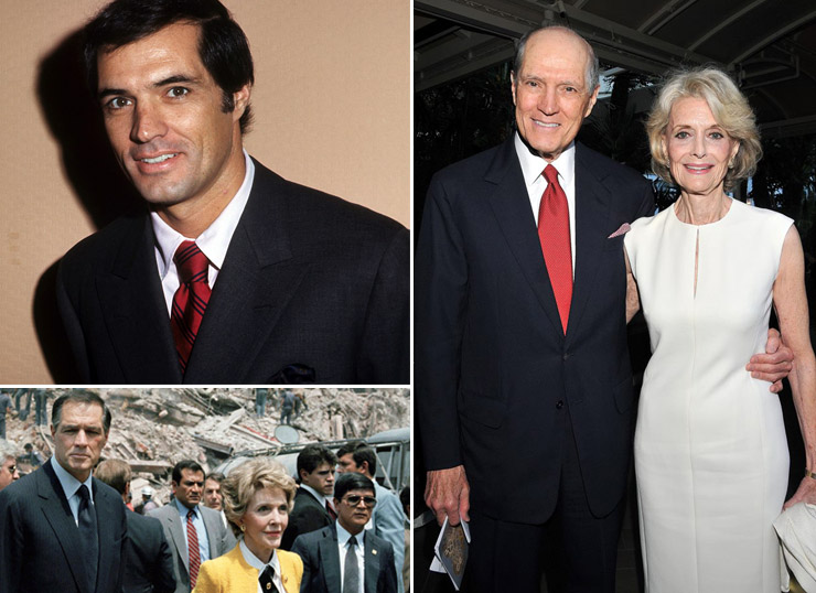 John Gavin with Nancy Reagan  John Gavin with wife Constance Towers