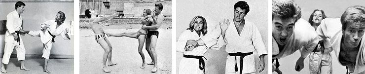 Joe with Honor Blackman and Brother Doug