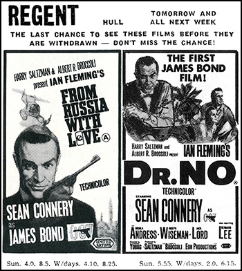 Dr. No/From Russia With Love Regent Cinema Hull May 1967