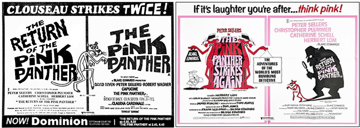 Pink Panther Double-bills 1976-77