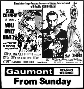 You Only Live Twice/From Russia With Love Gaumont Reading 1969