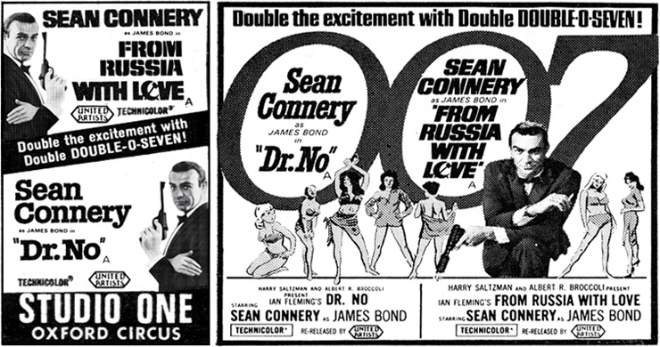 Dr. No/From Russia With Love press advertisements