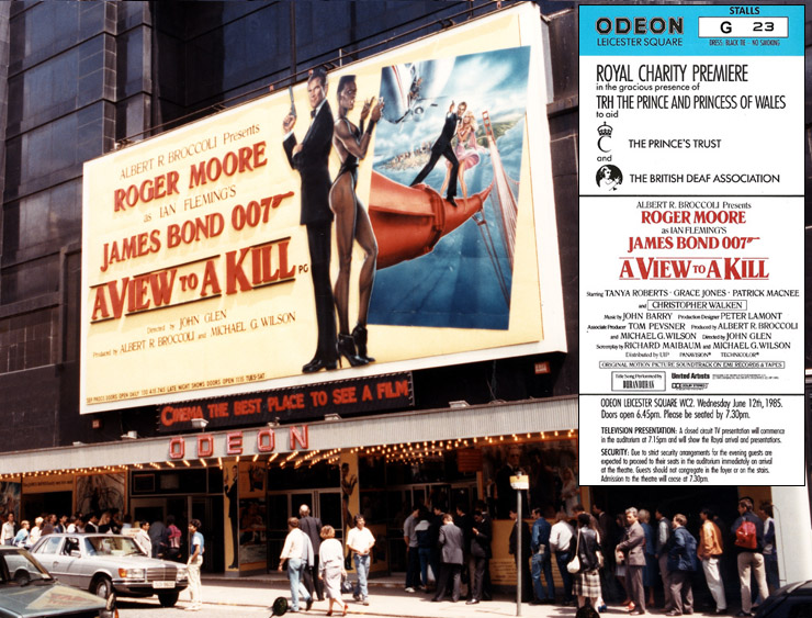A View To A Kill Odeon Leicester Square 1985