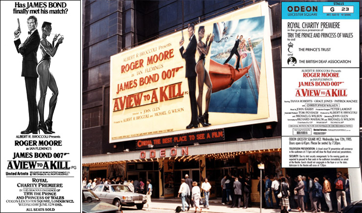 A View To A Kill Odeon Leicester Square 1985